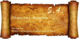 Stenczel Avarka névjegykártya